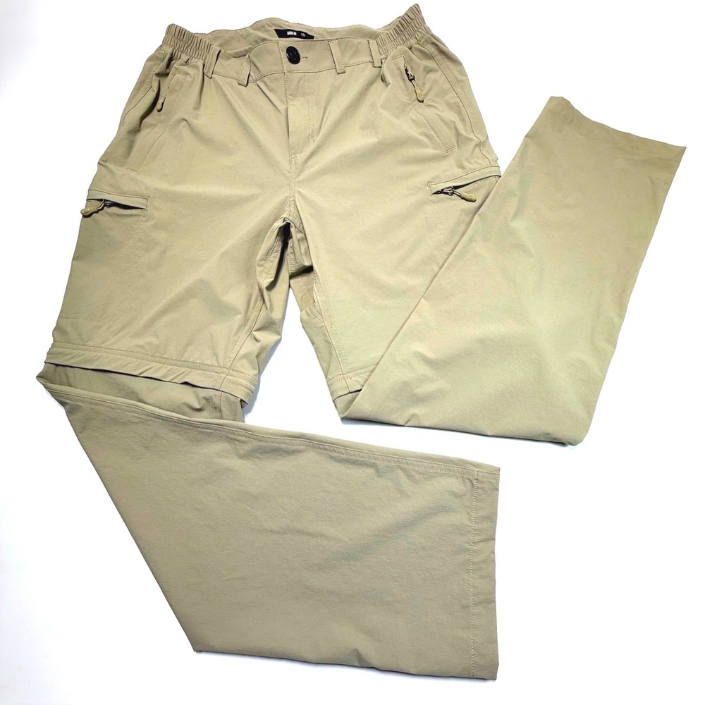 MIER Convertible Hiking Pants Women 10 Khaki Zip Off Cargo Travel Outdoors